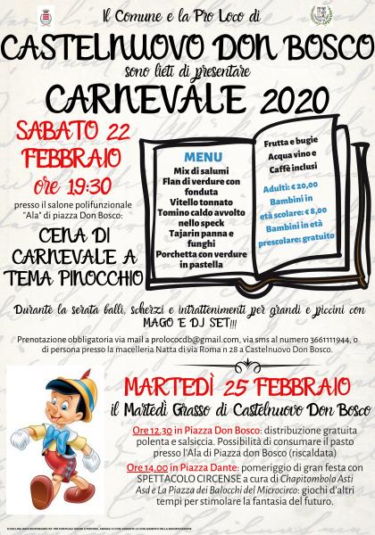 CARNEVALE DI CASTELNUOVO DON BOSCO 2020