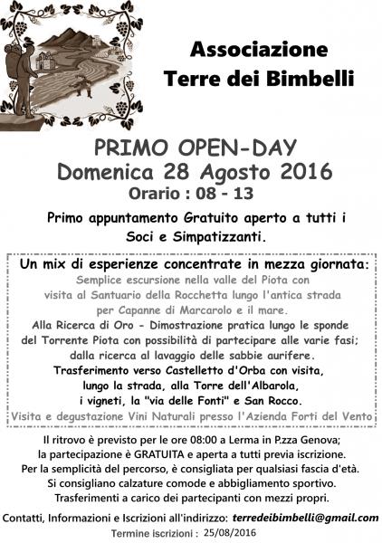 Primo Open-Day Associazione Terre dei Bimbelli