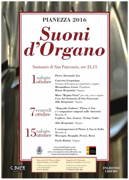 Musiche del compositore piemontese P. A.YON