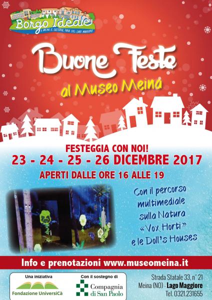 NATALE 2017 AL MUSEO MEINA: DAL 23 AL 26 DICEMBRE