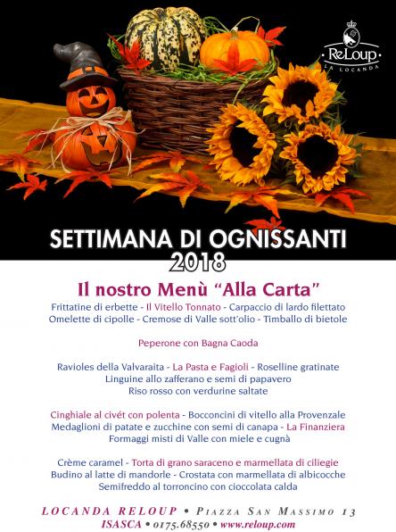 Settimana di Ognissanti 2018