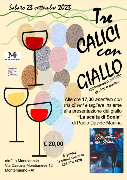 Tre calici con Giallo