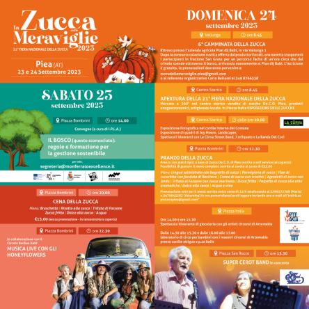 21a FIERA NAZIONALE DELLA ZUCCA DI PIEA