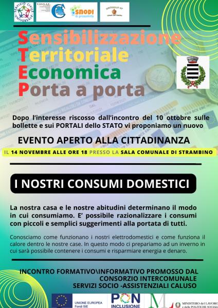A Strambino, martedì 14, un incontro sui consumi domestici