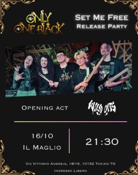 Concerto release party della Only One Black band